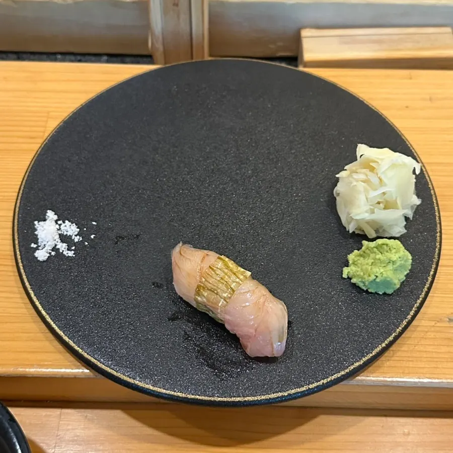 Red gurnard white fish sushi