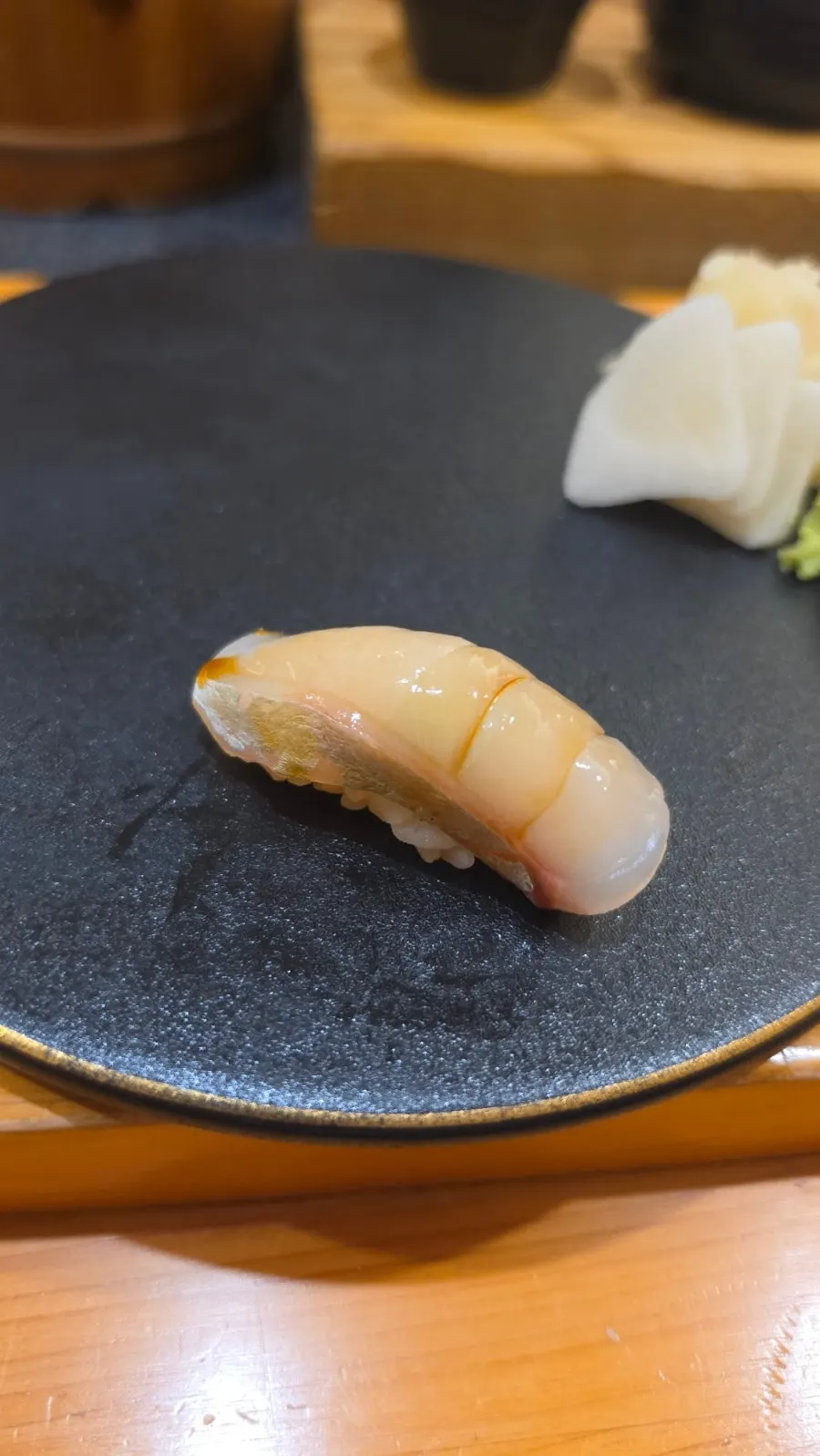 Japanese jack mackerel sushi served at Ryeo