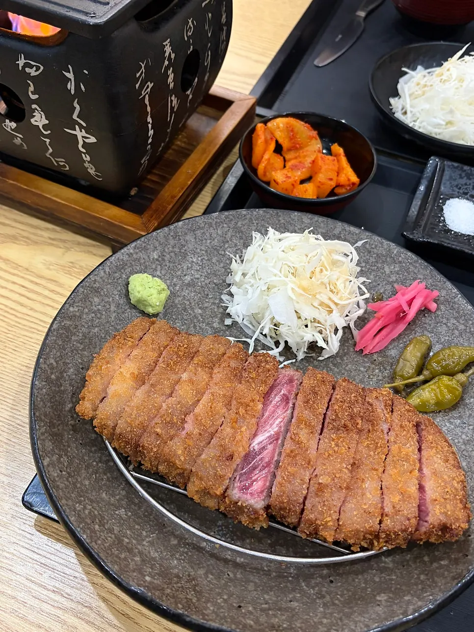 주문을 마친 테이블 세팅