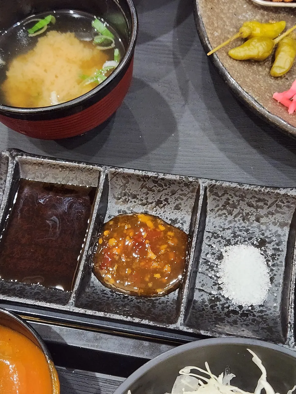 바싹 익힌 규카츠 단면