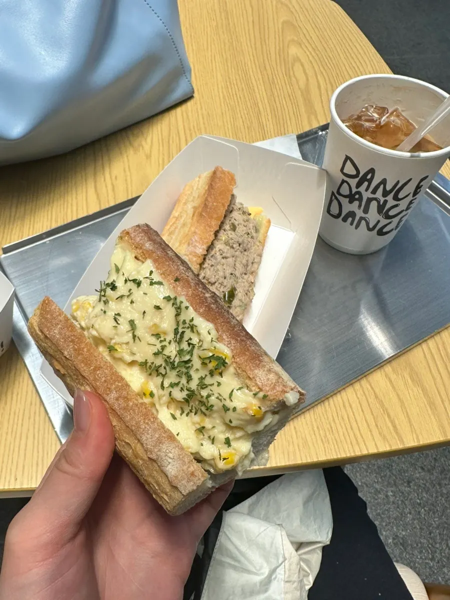 Two baguette sandwiches