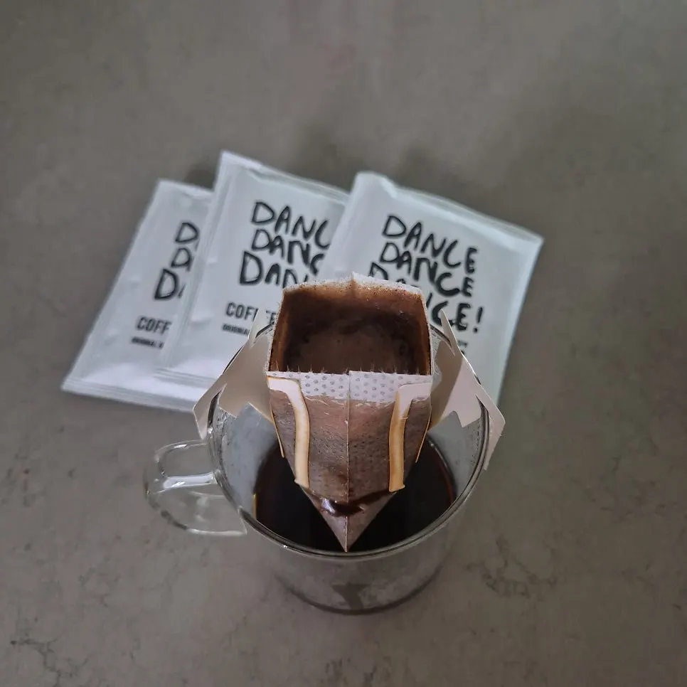 Drip coffee brewing one drop at a time