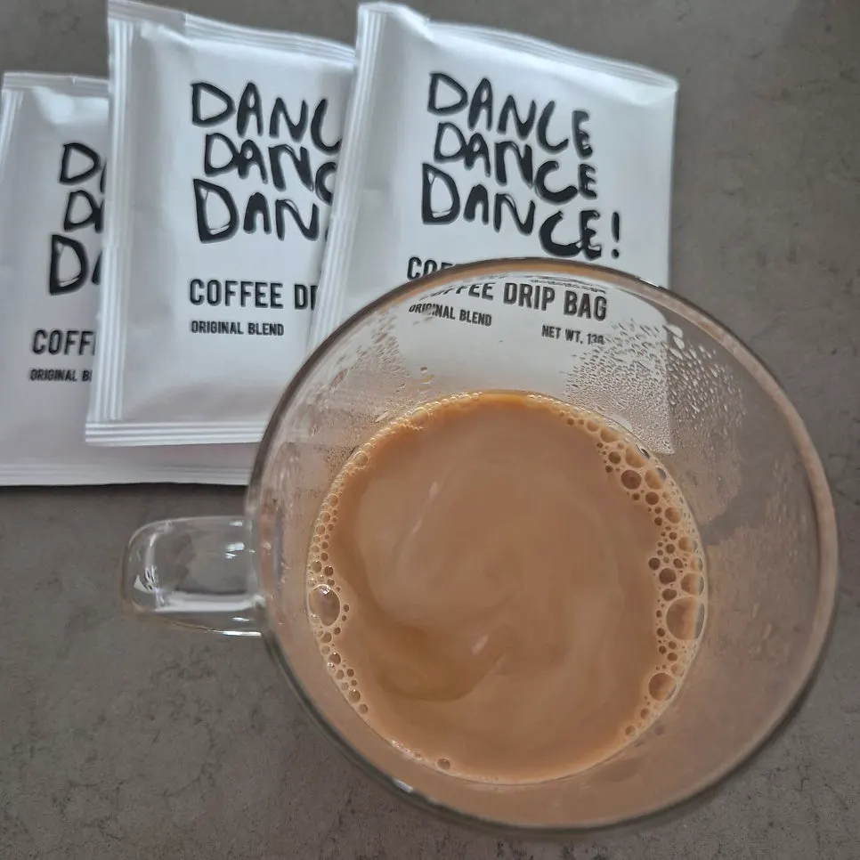 A home café latte made with milk