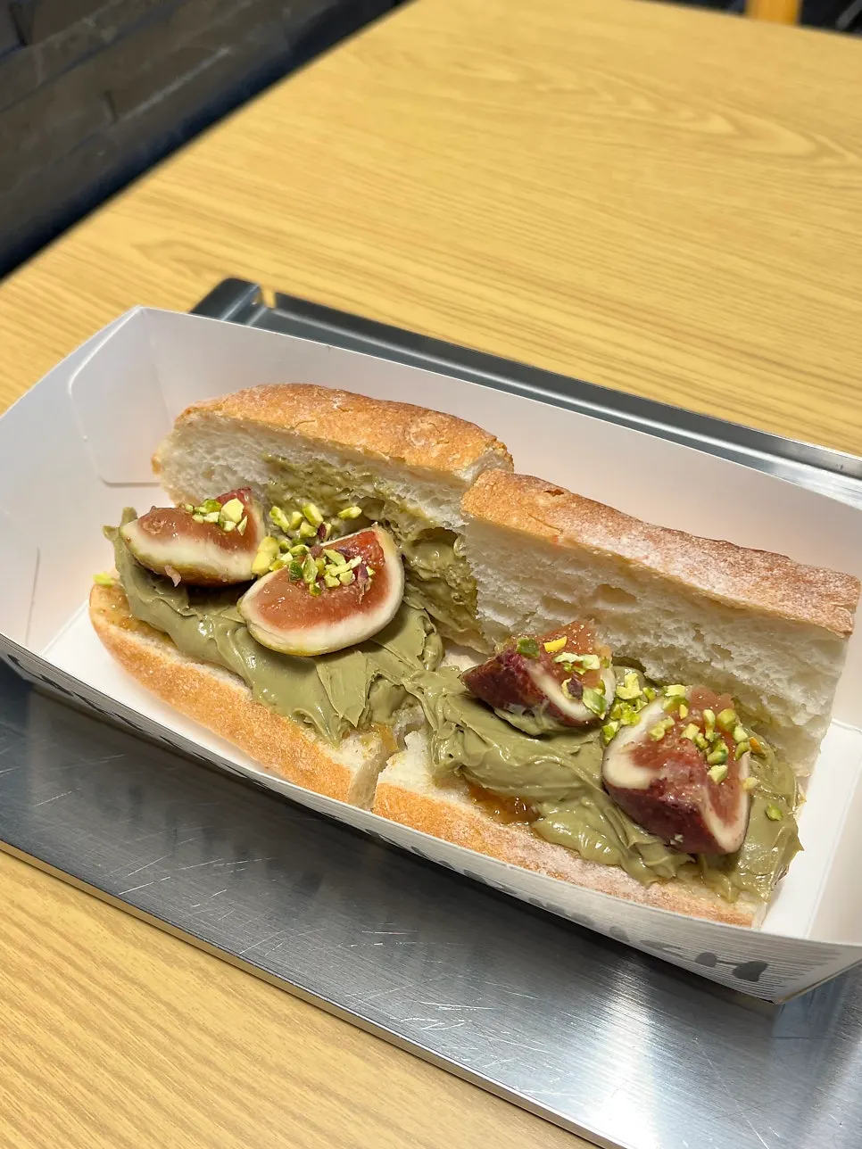 The fig pistachio baguette found while searching for a Seoul Station sandwich spot