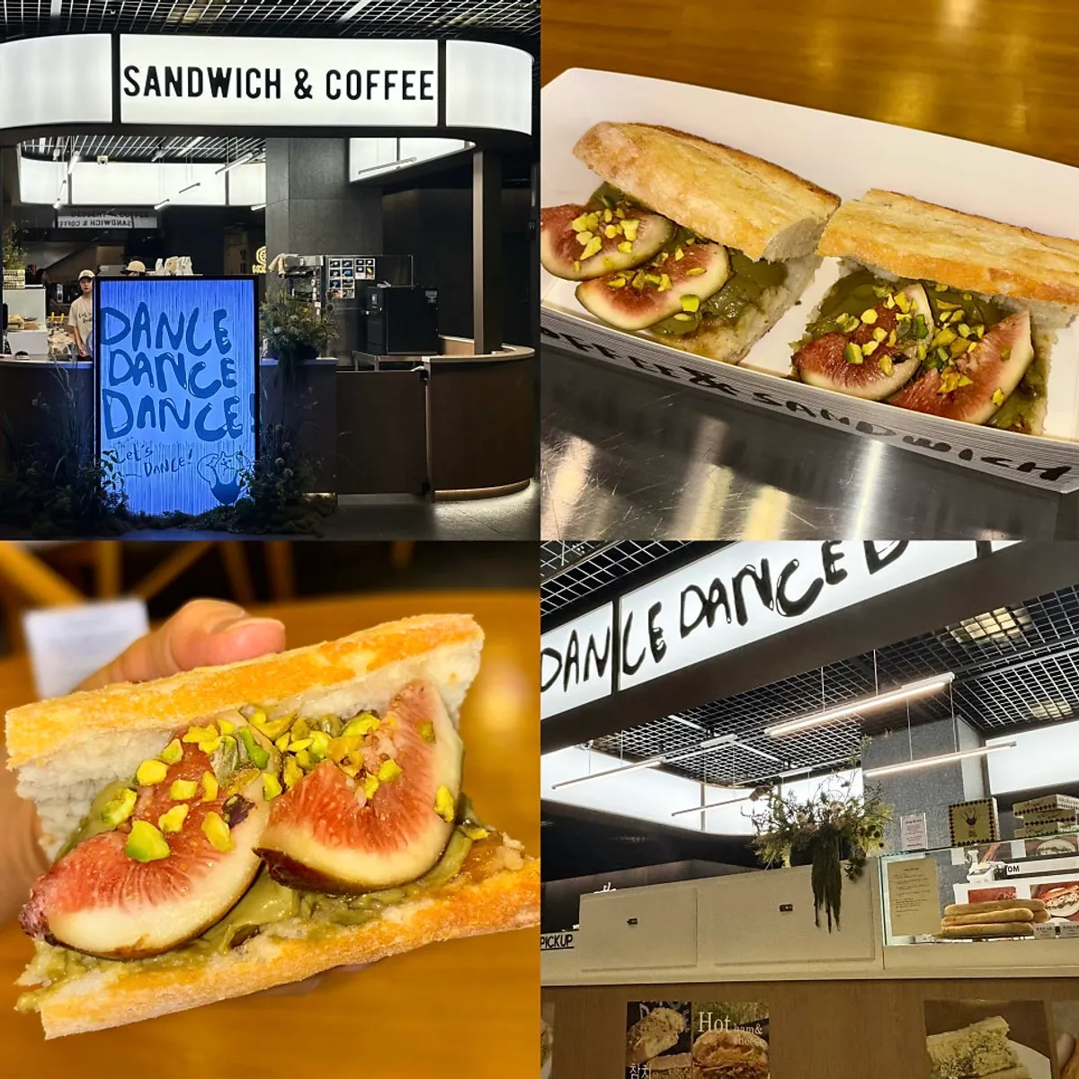 A shot of the fig pistachio baguette from Dance Dance Dance