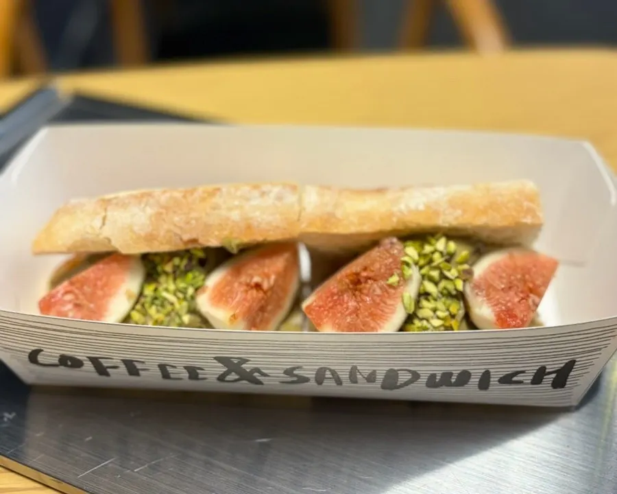 Nutty baguette sandwich