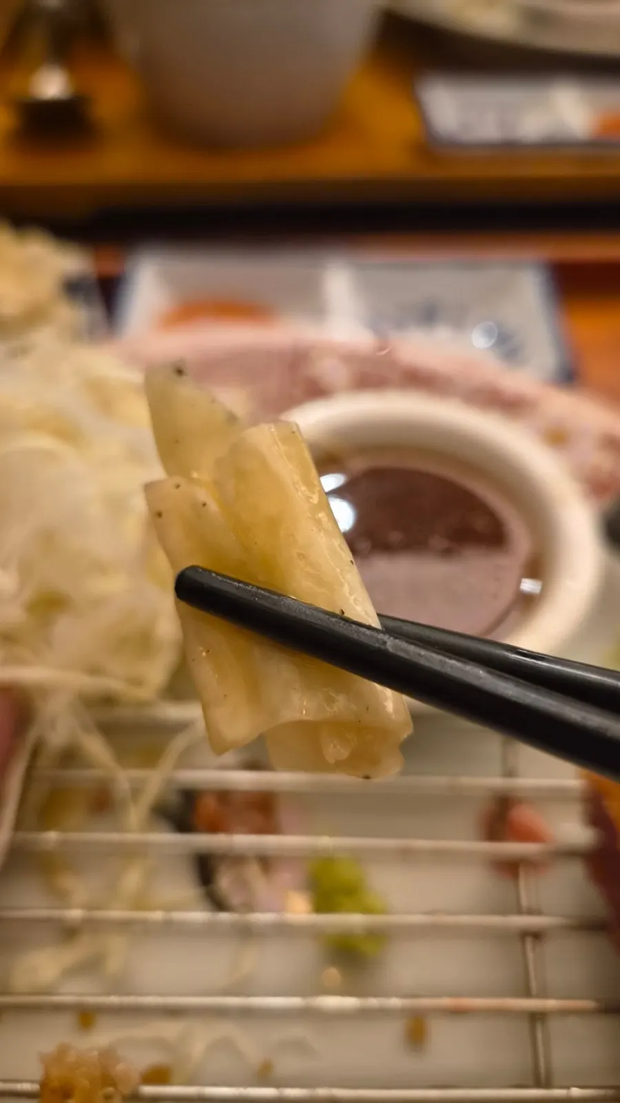 Gyukatsu table at Ichigyu Seoul Station Branch