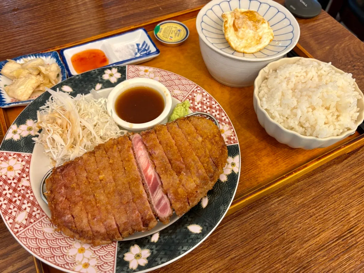 이치규 규카츠와 기린 생맥주 상차림