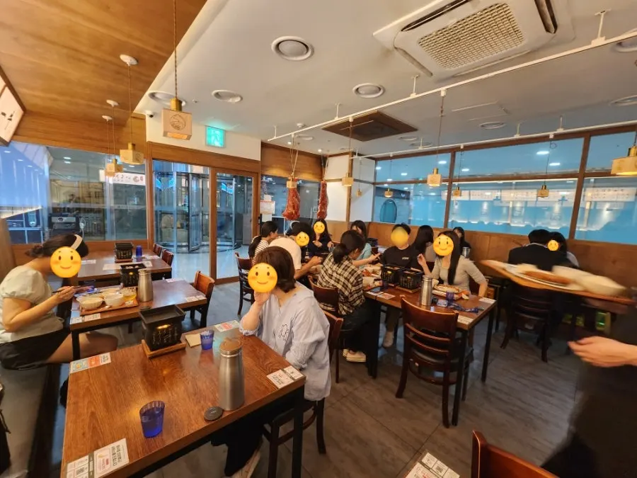 Clean, Japanese-style interior of the restaurant