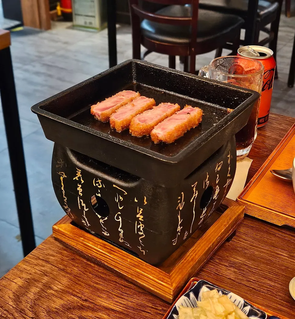 Close-up of gyukatsu at Ichigyu Seoul Station Branch