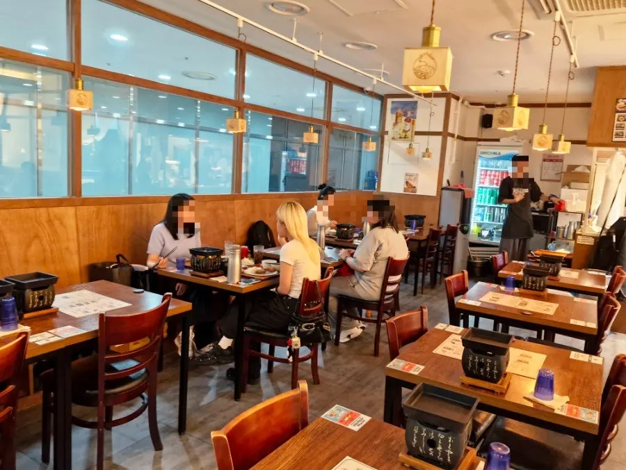 Clean interior with a Japanese restaurant feel