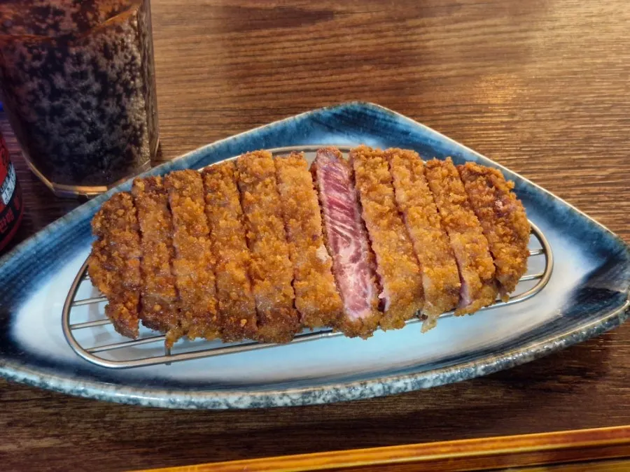 The extra gyukatsu meat that was ordered