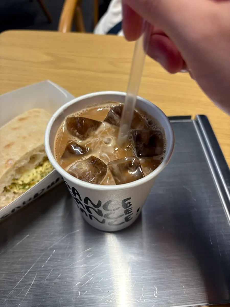 A cup of nutty oat milk latte