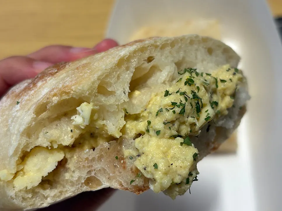 Sandwich filling packed with ham and egg