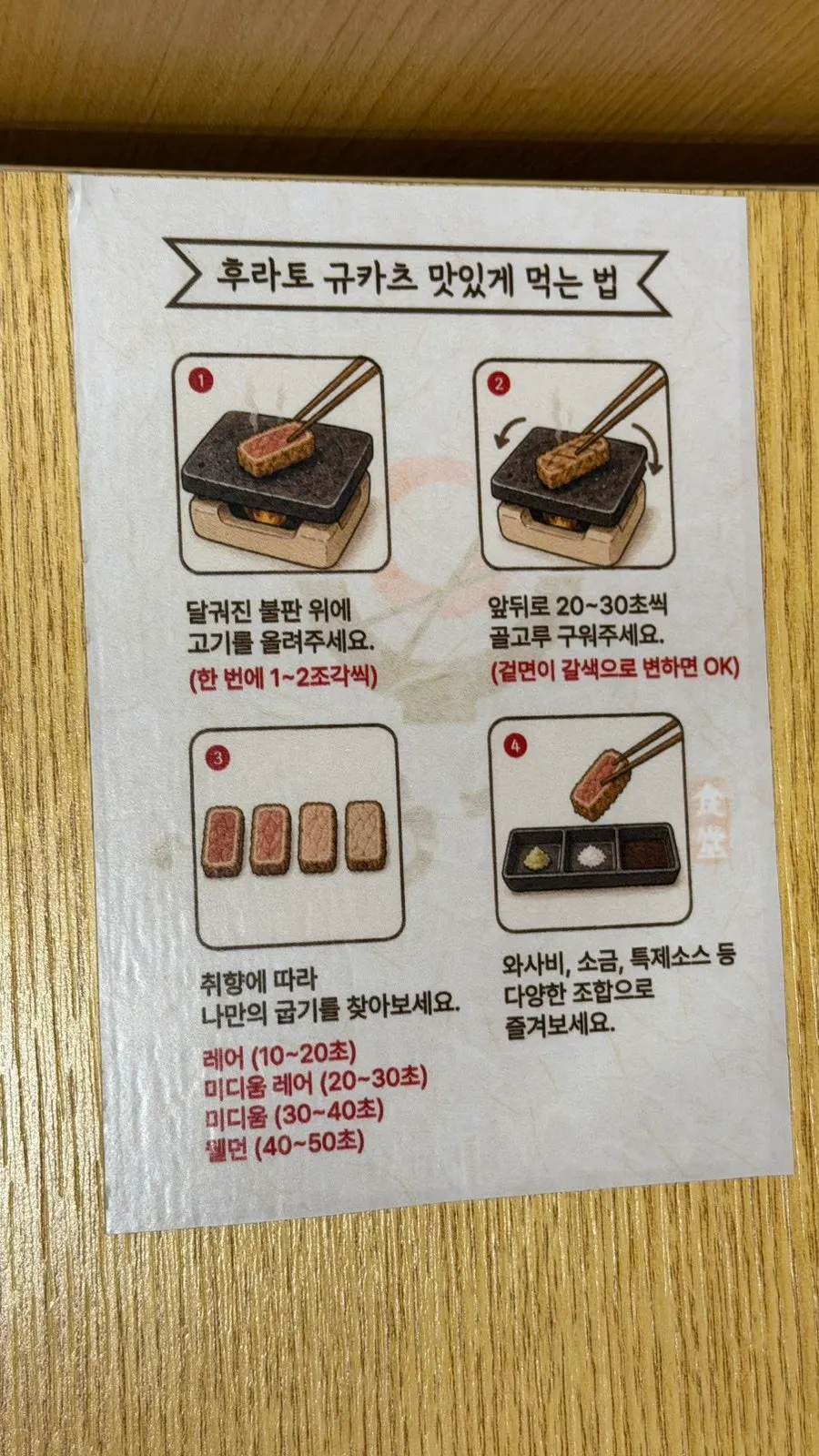 스테키 정식과 함께 제공되는 개인 미니화로