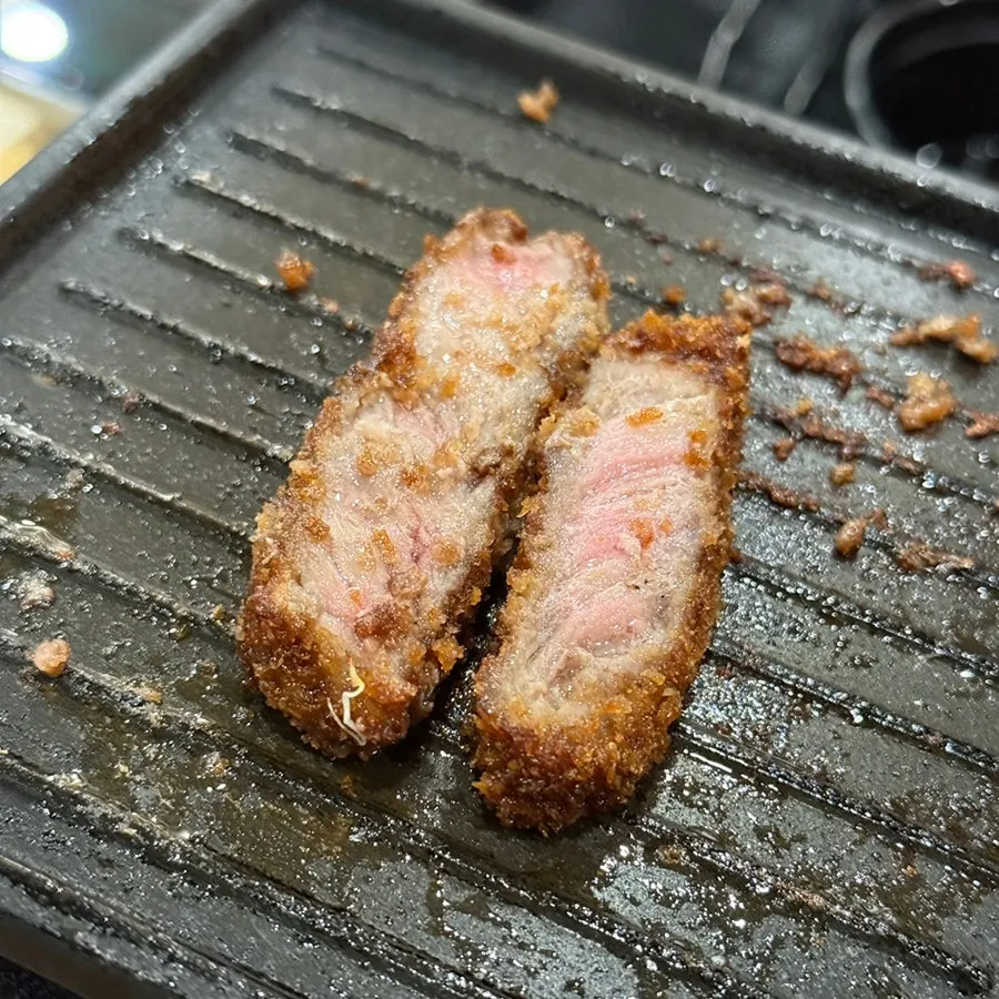 규카츠와 함께 나온 와사비