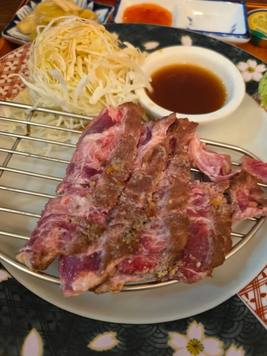 Cleanly grilled sirloin from the Steaki Jeongsik