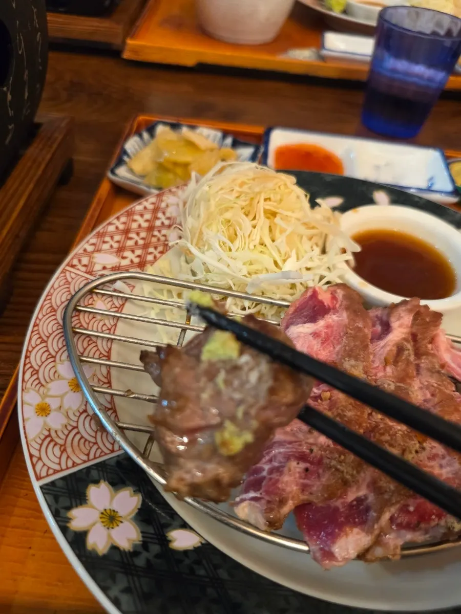 Ichigyu gyukatsu served rare