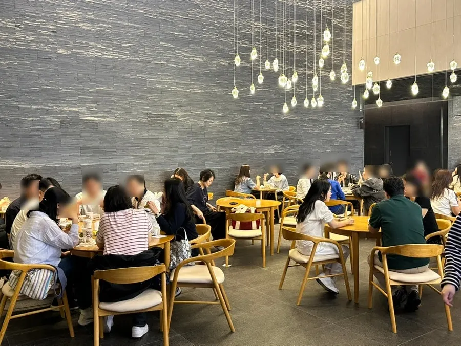 Spacious table area at Dance Dance Dance Seoul Station