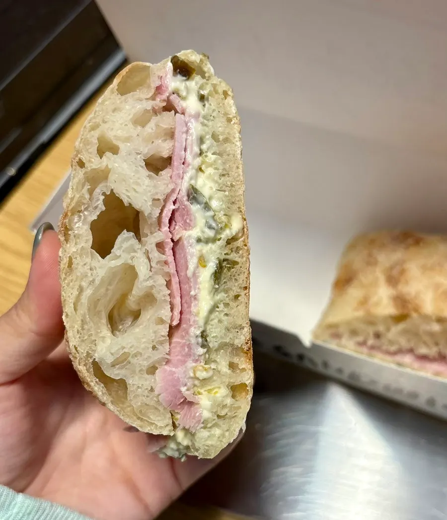 Jambon jalapeño sandwich and ciabatta