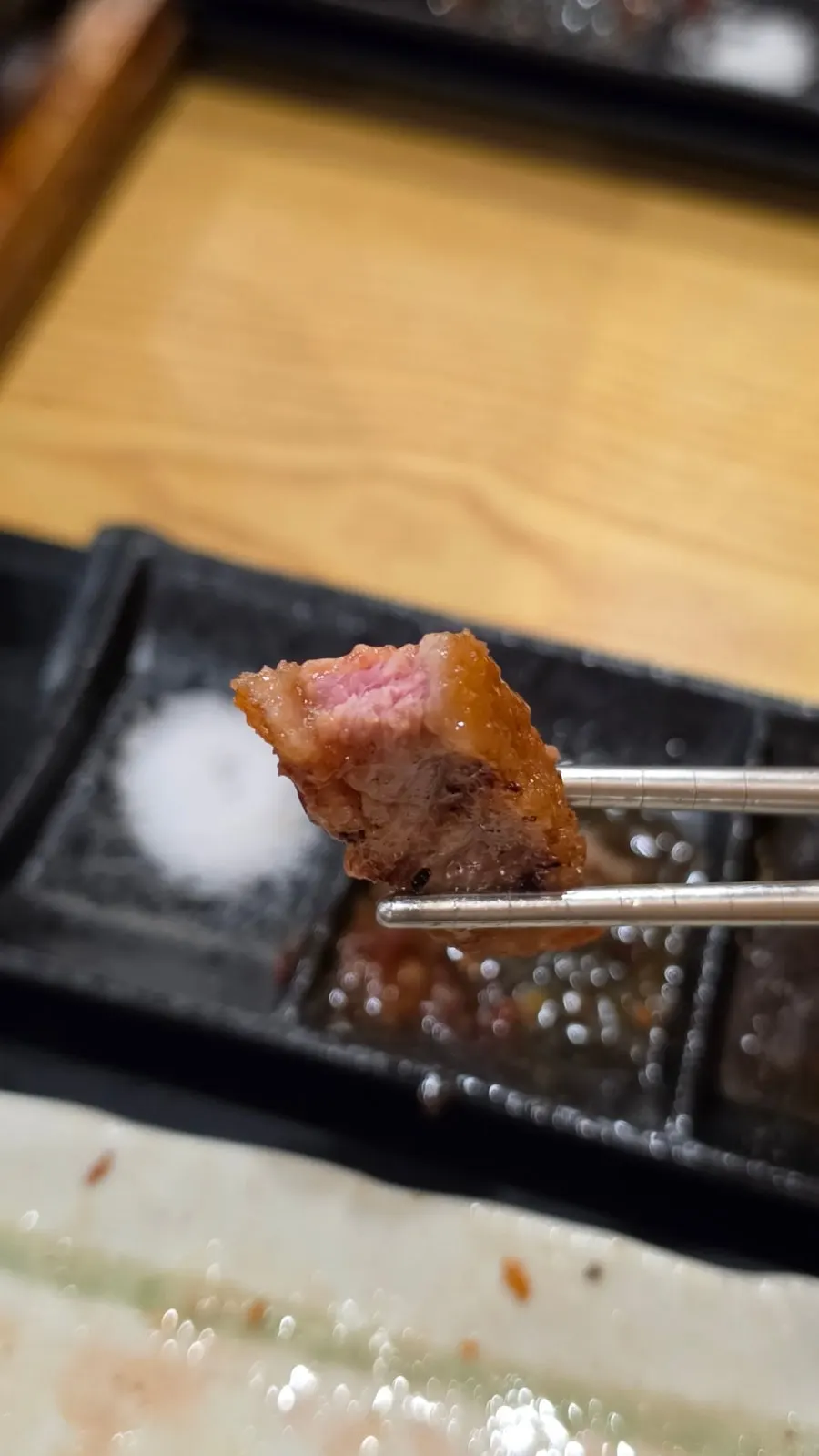 Gyukatsu meal grilled to personal preference