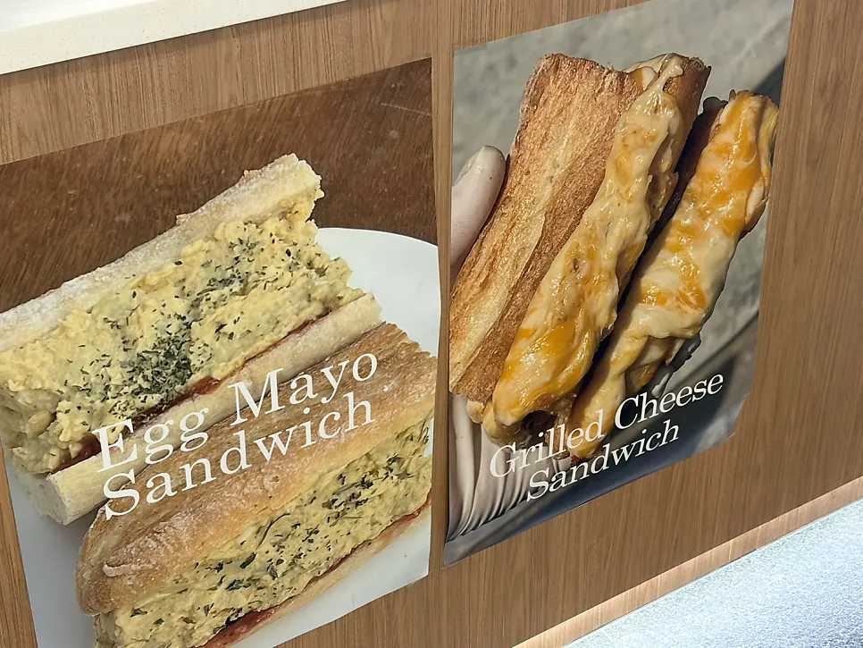 Sandwich and baguette menu