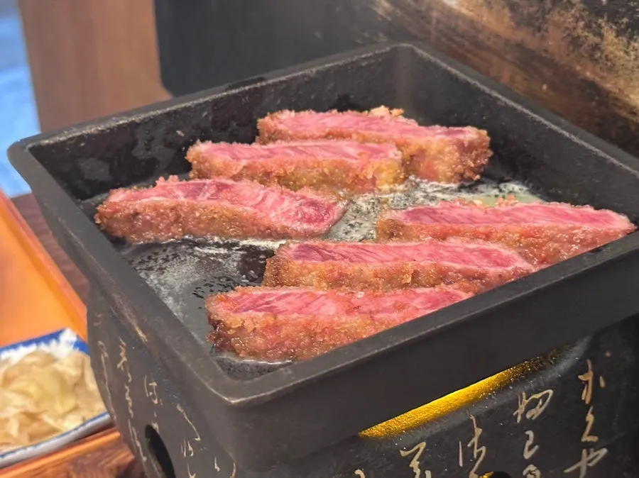 지글지글 구워지는 규카츠