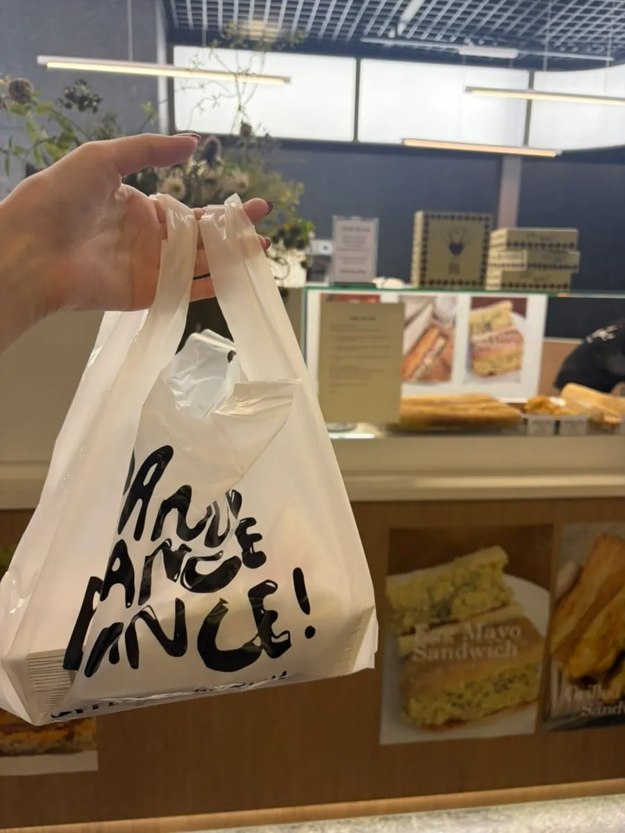 New matcha choco baguette packed to go