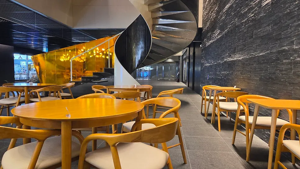 Spacious seating inside Dance Dance Dance Seoul Station
