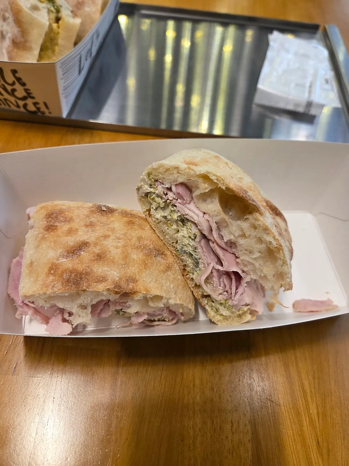 Jambon jalapeño sandwich with bread swapped to ciabatta