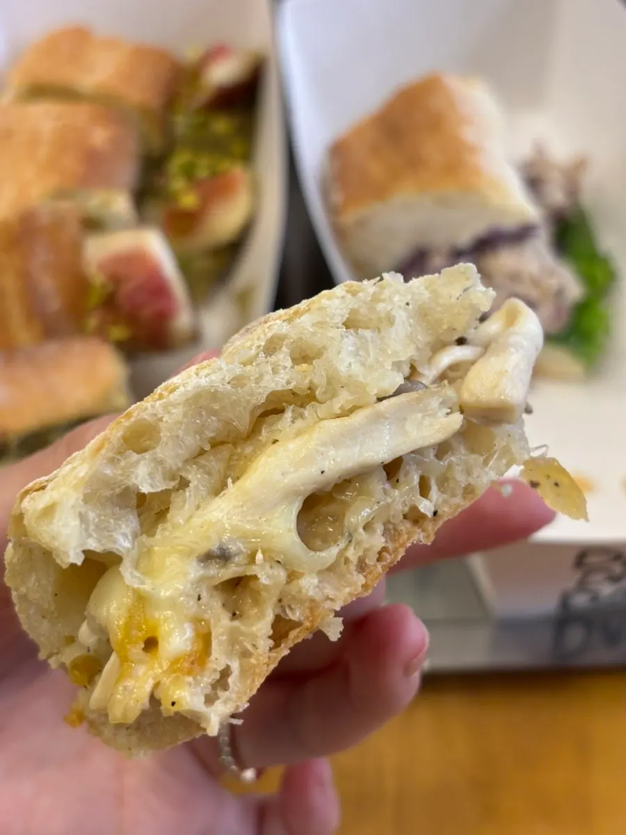 Mushroom grilled sandwich swapped to ciabatta bread