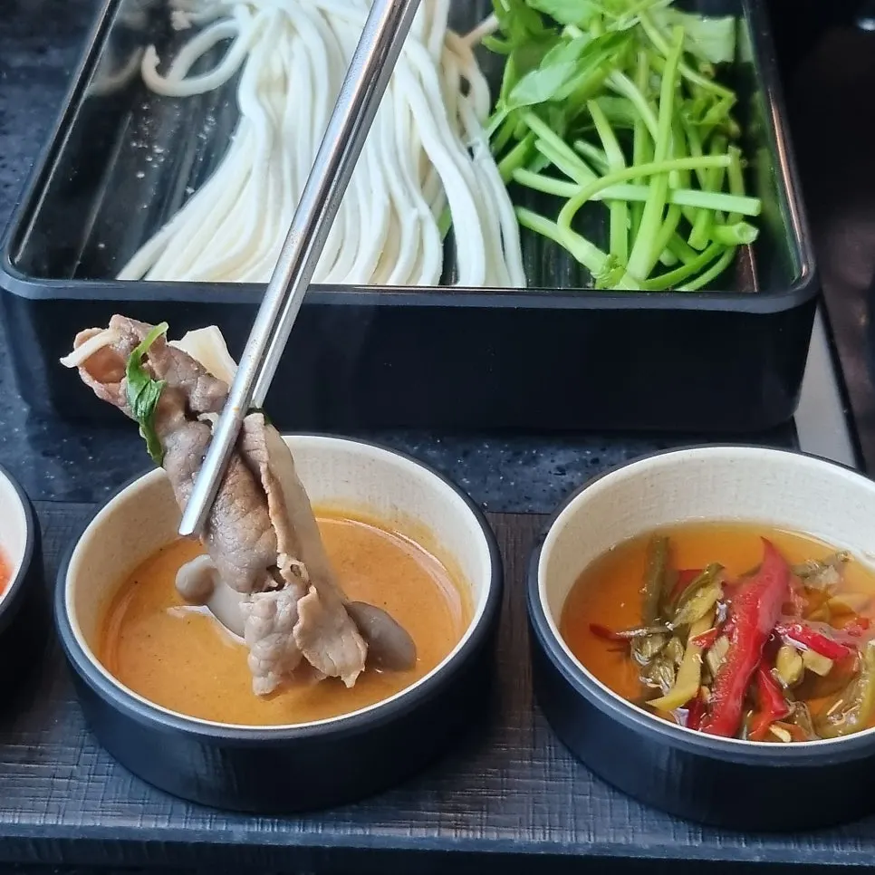 Table set for a group meal at Yunseul