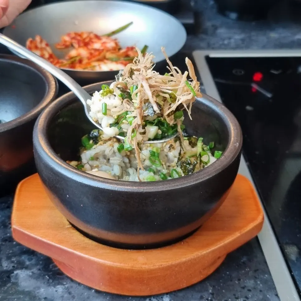 A bowl of finishing porridge at Yunseul