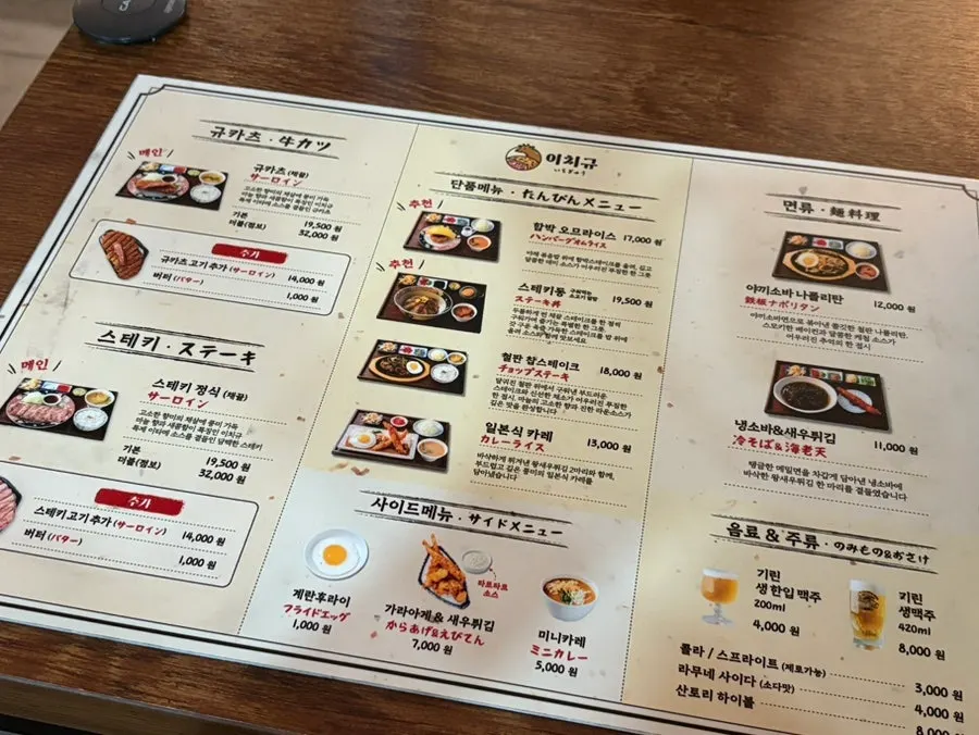 Ichigyu Seoul Station Branch menu guide
