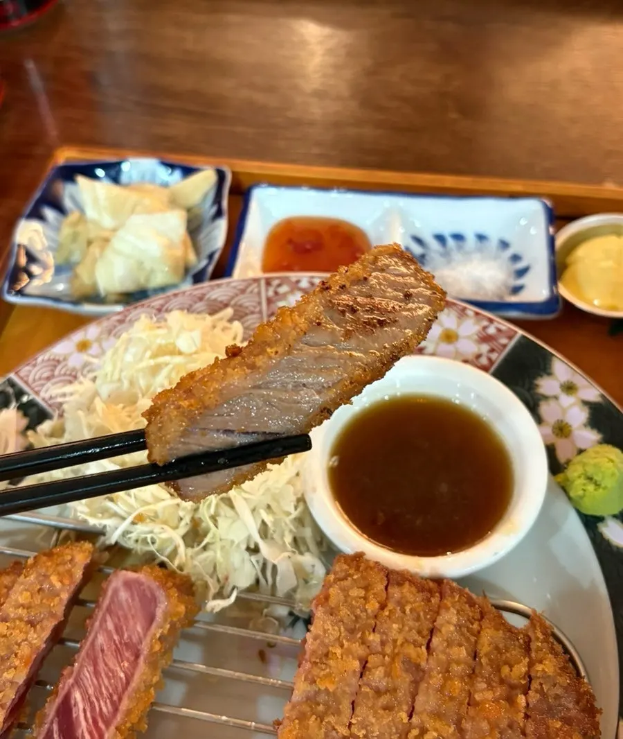 Gyukatsu with a crisp fried coating