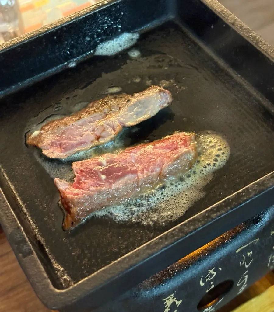 Gyukatsu with cabbage salad