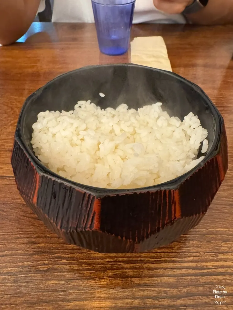 Rice served into an individual bowl