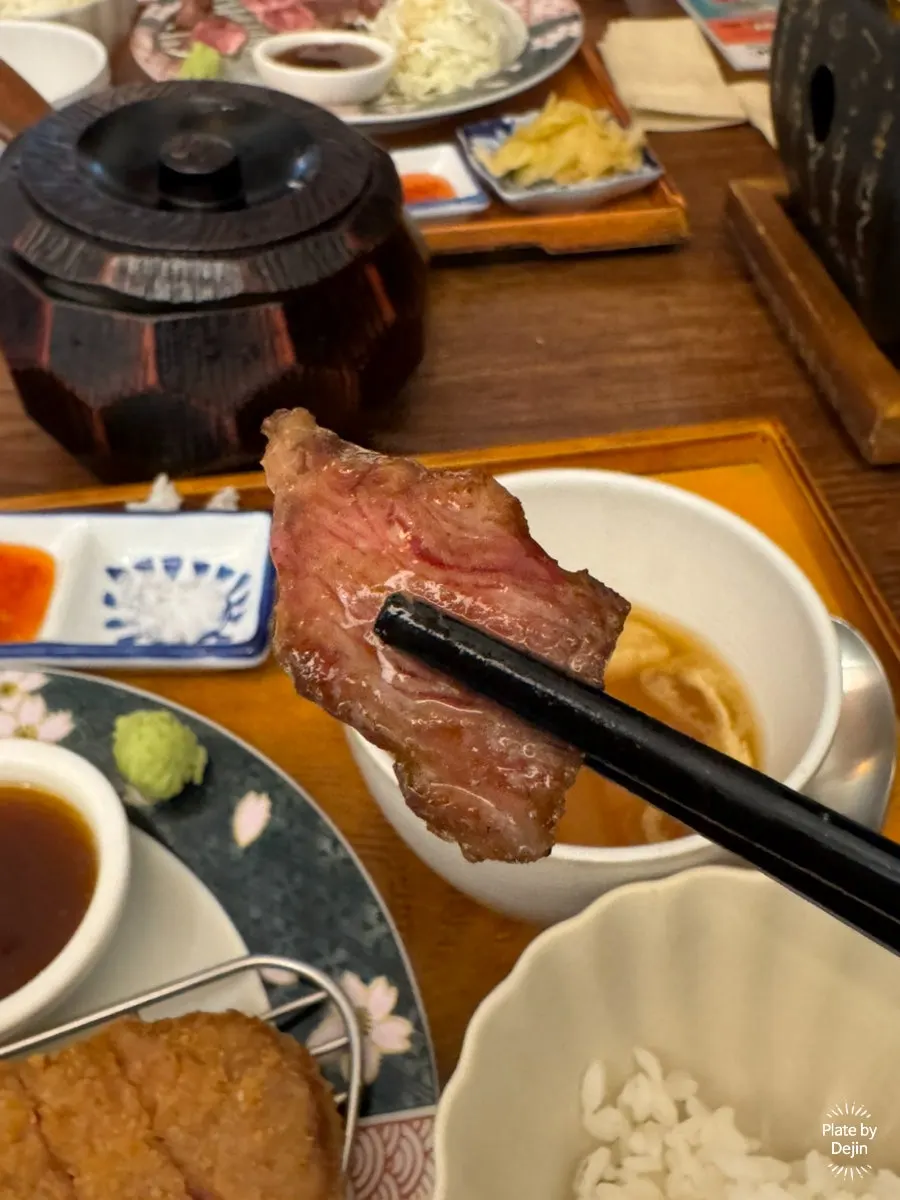 Steak on a personal brazier