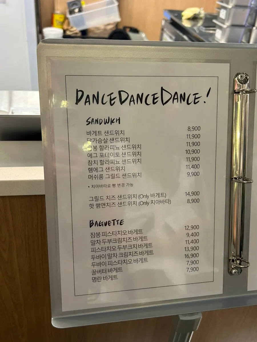 Order counter with menu visible
