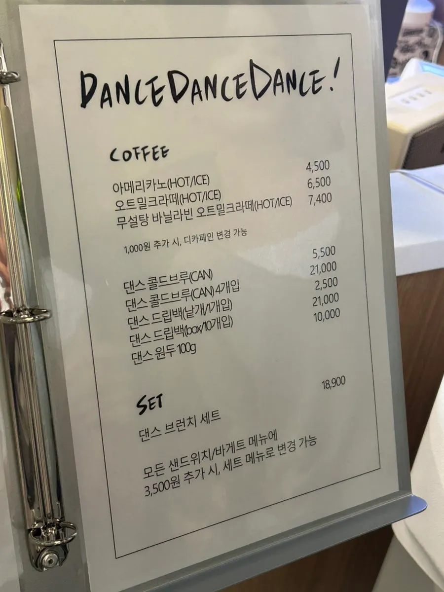 Sandwich menu board