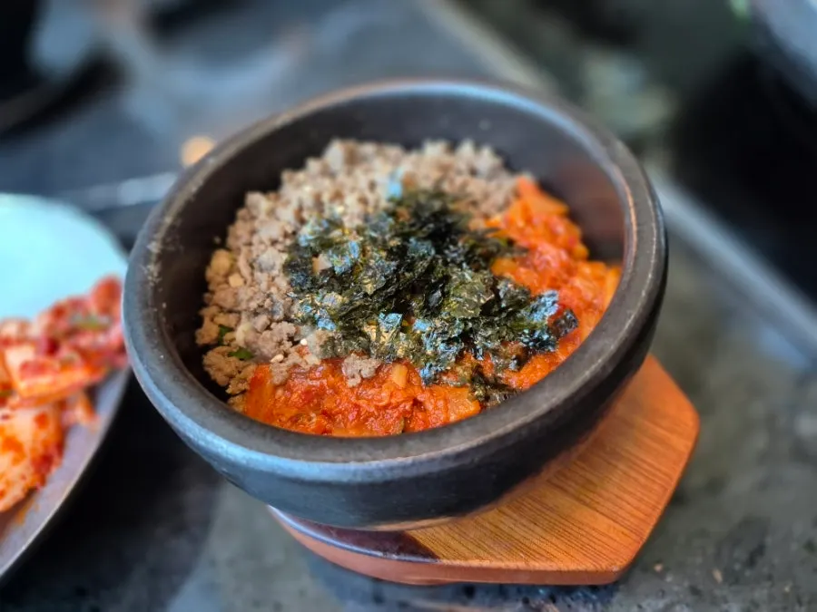 Bulgogi kimchi fried rice to finish the meal