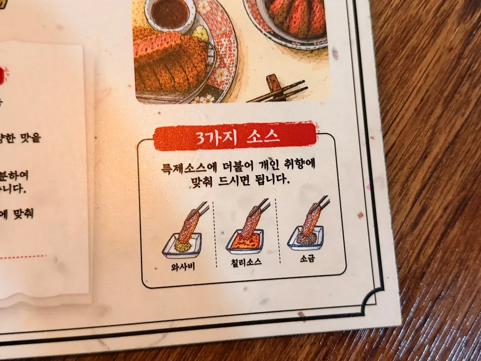 Instructions for eating gyukatsu