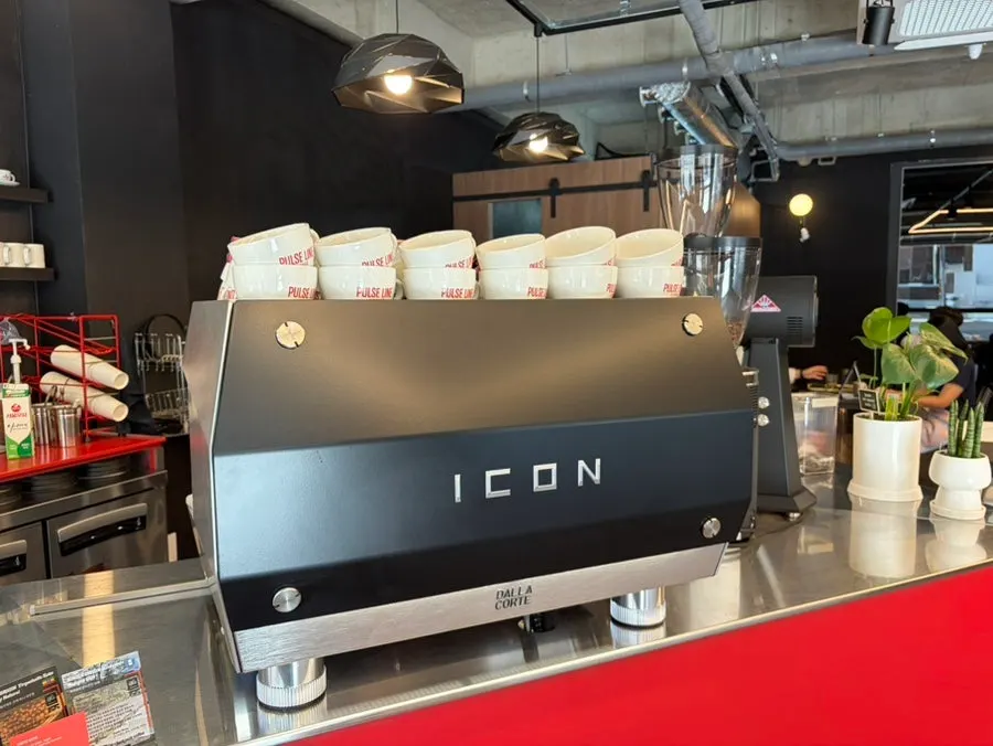 A café table with coffee