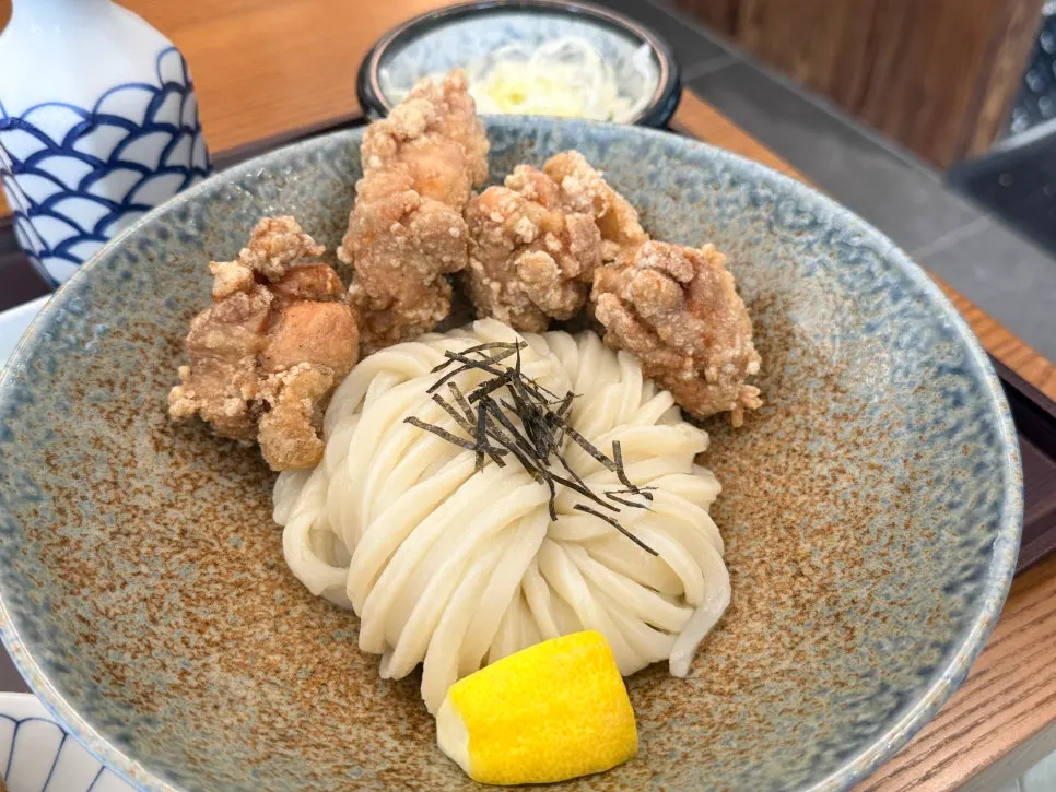 Karaage and cold broth set