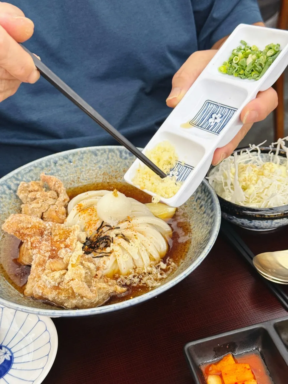 Chewy, springy cold udon noodles