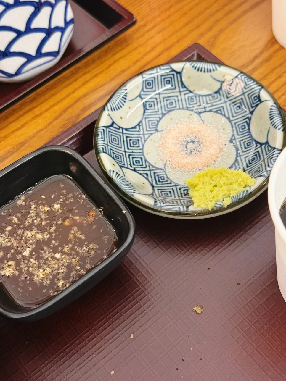 Tonkatsu with wasabi and salt