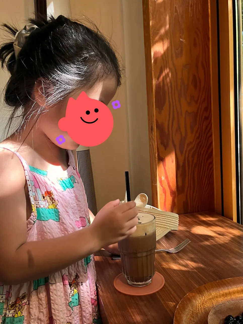 Cream choco latte my daughter drank