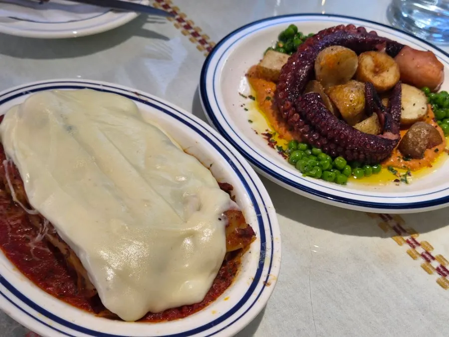 Ordered aligot cheese lasagna and Polpo Mambo