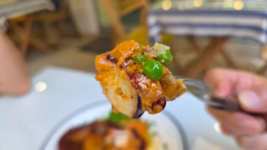Octopus with romesco sauce and potatoes