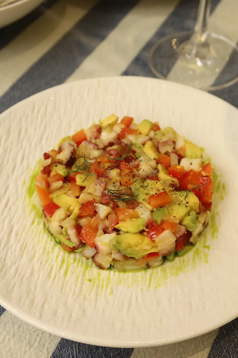 White wine and carpaccio